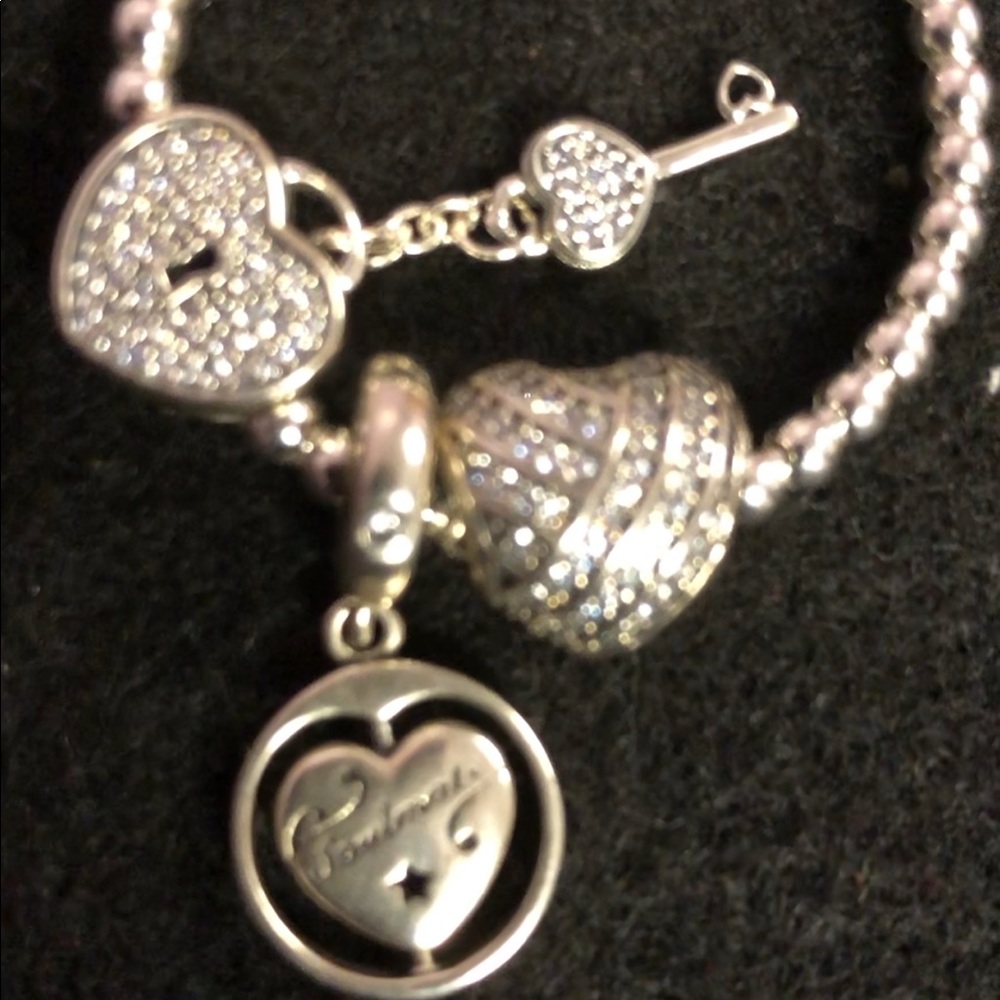 Pandora bead & Pave set including pedant & charms